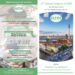 27th Annual Congress of DZOI