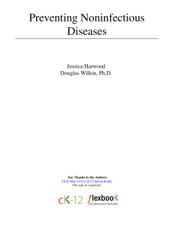 Preventing Noninfectious Diseases