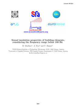 Sound insulation properties of building elements, considering the