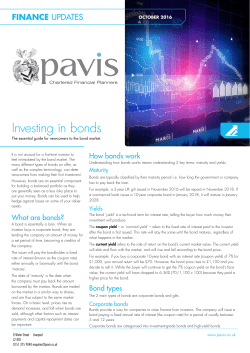 Investing in bonds - Pavis Financial Management