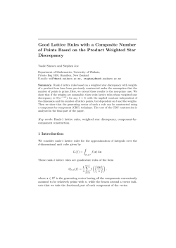 Good Lattice Rules with a Composite Number of Points Based on
