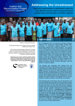 Addressing the Unredressed - Justice and Reconciliation Project