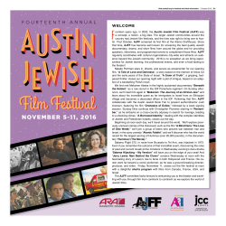 november 5-11, 2016 - Austin Jewish Film Festival