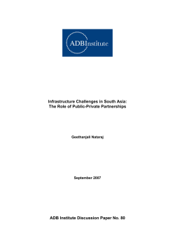 Infrastructure Challenges in South Asia: The Role of Public