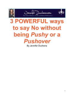 3 POWERFUL ways to say No without being Pushy