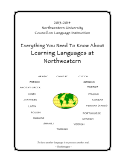 Learning Languages at Northwestern