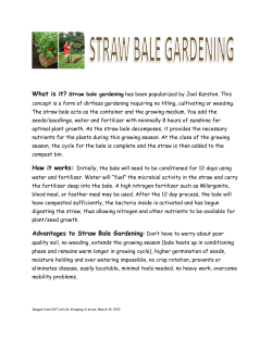 Advantages to Straw Bale Gardening: Don`t have to worry about poor