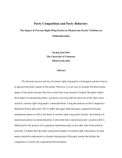 Party Competition and Party Behavior