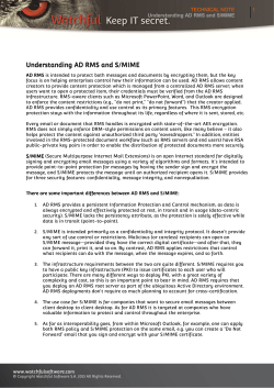 Understanding Understanding AD RMS and S