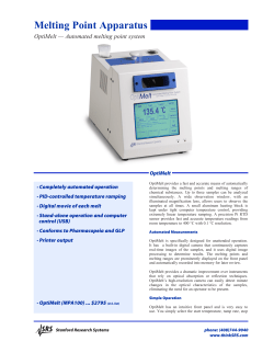 OptiMelt Automated Melting Point System