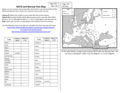 NATO and Warsaw Pact Map