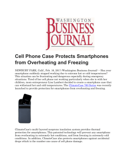 Cell Phone Case Protects Smartphones from Overheating and