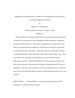 inhibition of protein glycation by polyphenolic