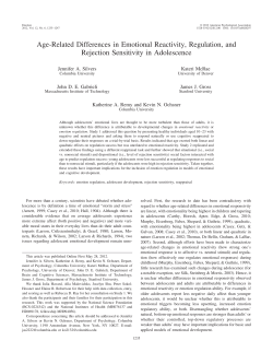 Age-Related Differences in Emotional Reactivity, Regulation, and