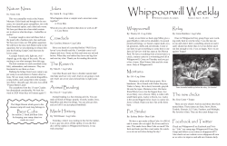 Whippoorwill Weekly - Whippoorwill Farm Day Camp
