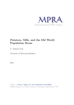 Potatoes, Milk, and the Old World Population Boom