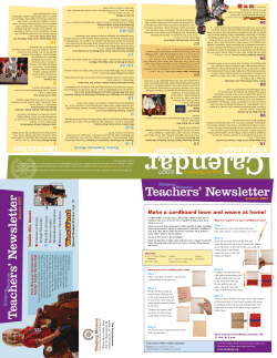 Teachers` Newsletter - Eiteljorg Museum of American Indians and