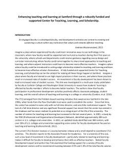 Enhancing teaching and learning at Samford through a robustly