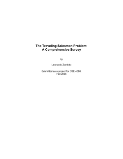 The Traveling Salesman Problem &ndash; A Comprehensive Survey