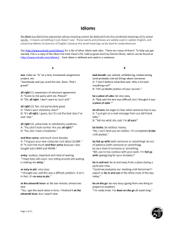 Idioms