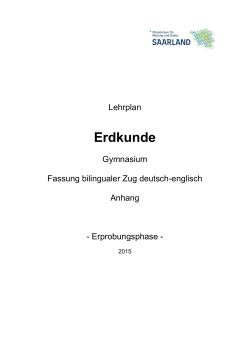 Erdkunde Bilingual Englisch Anhang
