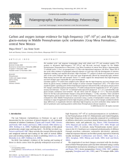 Carbon and oxygen isotope evidence for high-frequency