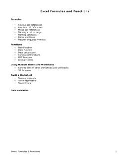 Excel Formulas and Functions