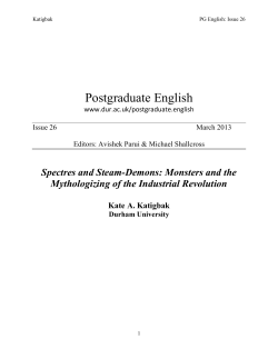 Postgraduate English - Durham University Community