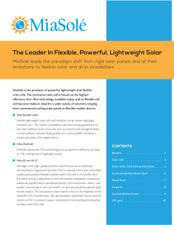 The Leader In Flexible, Powerful, Lightweight Solar