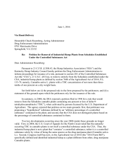 Petition - Hemp Industries Association