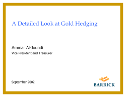 A Detailed Look at Gold Hedging