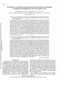 The influence of temperature and anaemia on the