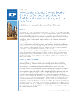 How Louisiana Satisfies Growing Southern Gas Market Demand
