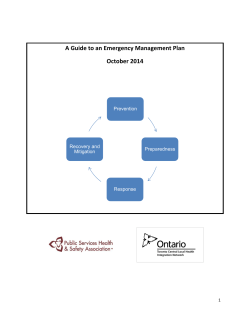 A Guide to an Emergency Management Plan