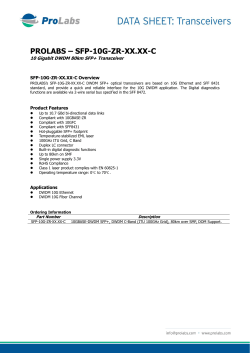 PROLABS &ndash; SFP-10G-ZR-XX.XX-C