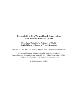 Economic Benefits of Natural Land Conservation: Case Study of