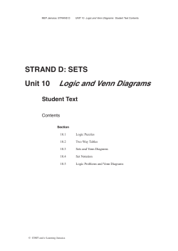 Unit 10 Logic and Venn Diagrams