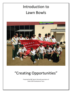 Introduction to Lawn Bowls