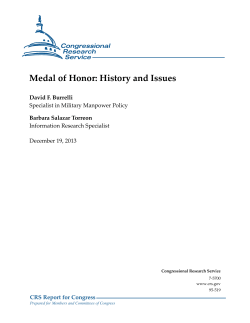 Medal of Honor: History and Issues [December 19, 2013]