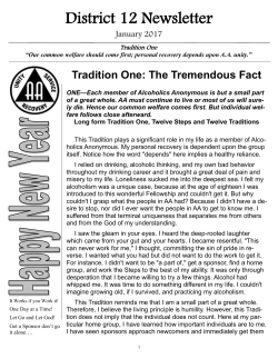 January 2017 - Alcoholics Anonymous District 12