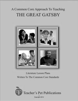 the great gatsby - Teacher`s Pet Publications