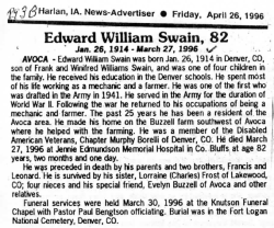 Edward William Swain, 82