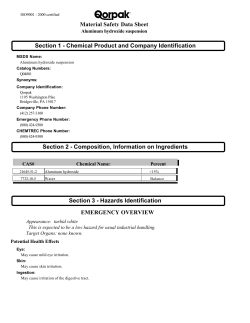Material Safety Data Sheet Section 1