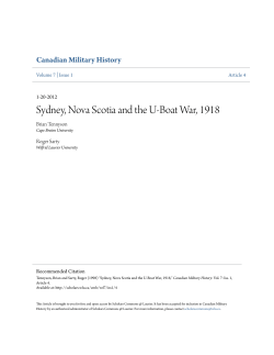 Sydney, Nova Scotia and the U-Boat War, 1918