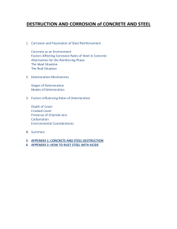 destruction and corrosion of steel and concrete