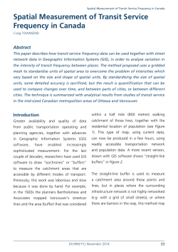 Spatial Measurement of Transit Service Frequency in Canada