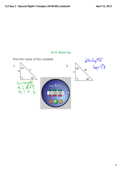 8.2 Day 2 - Special Rigtht Triangles (30-60