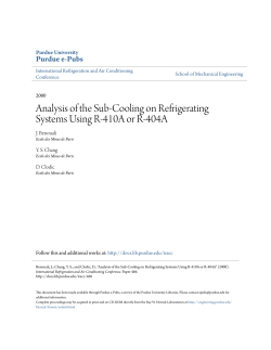 Analysis of the Sub-Cooling on Refrigerating - Purdue e-Pubs
