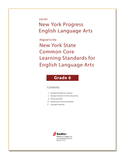 New York Progress English Language Arts New York State