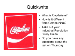Capitalism vs. Communism